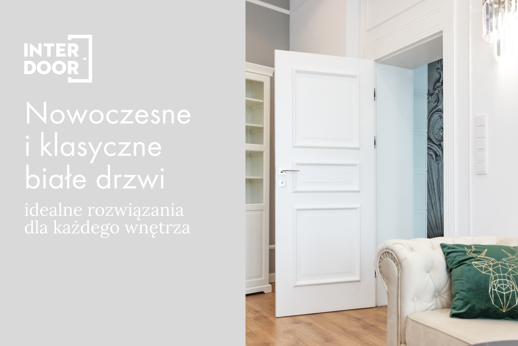 Białe drzwi wewnętrzne